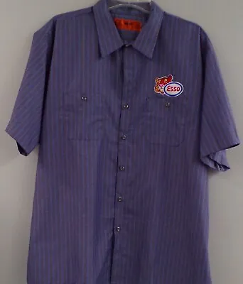 Esso Gasoline Vintage Logo Work Shirt S-6X ML-3XLL  EXXON Standard Oil New • $29.74