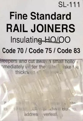 PECO SL 111  FINE STANDARD INSULATING RAIL JOINERS (12 Pk) • £4.95