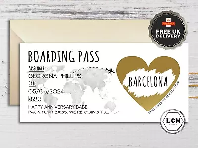 Boarding Pass Scratch Card | Surprise Holiday | Personalised Reveal Destination • £4.09