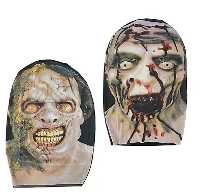 Zombie Halloween Stretch Mask Fancy Dress Costume Scary Face Fabric Horror Prop • £3.29