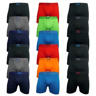 6 Pack Mens Boxer Shorts Trunks Underwear Stretch Soft Pants Elasticated S-5XL • £26