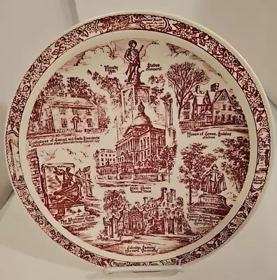 Vintage Vernon Kilns Souvenir Collector Plate Filene's Boston MA Landmarks • $15.99