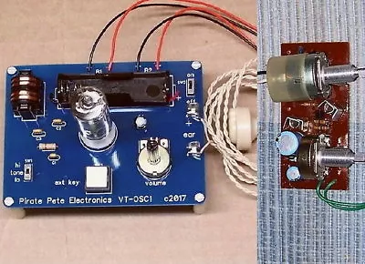 VACUUM TUBE Low Voltage Morse Code Oscillator Unbuilt Kit Telegraph AMP SPEAKER • $39