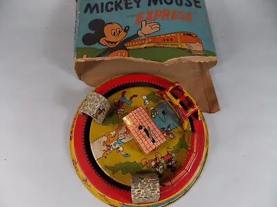 Disney VINTAGE 1950'S MARX TIN WIND UP MICKEY MOUSE EXPRESS DISNEYVILLE TRAIN • $90