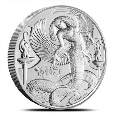2 Oz Wadjet Silver Round (Egyptian Gods Series #9 New High Relief) • $74