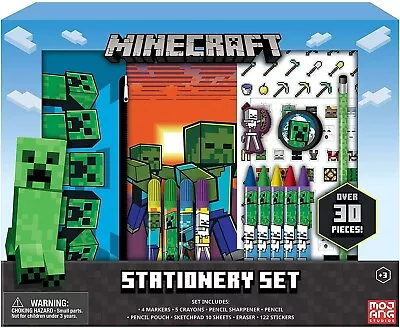 Minecraft Kids Stationery Set | School & Craft Supplies With Pencil Case • $11.83