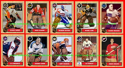 Retro Wood Grain Style CUSTOM MADE HOCKEY CARDS Series 7 104 Different YOU PICK • $1.88