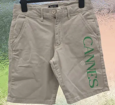 Men's Beige Chino Shorts Size 30 Waist Cannes Sailing Quality Hardly Been Worn • £4.99