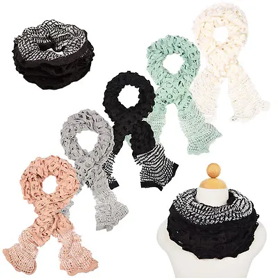 Unique 2-Way Oblong And Infinity Loop Circle Knit Scarf - Different Colors • $12.99