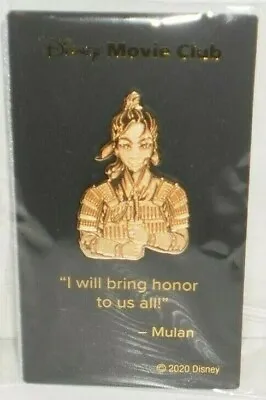 Mulan Pin Disney Movie Club Lapel VIP Anniversary Gold Tone Exclusive NEW • $14.69