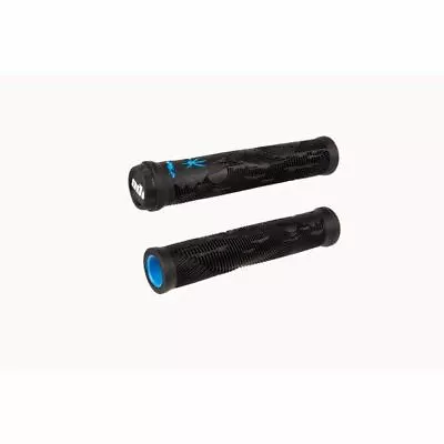 ODI Hucker BMX Grips NO Flange 160mm - Black / Blue • £13.99