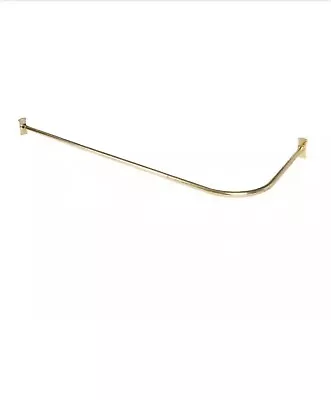 Utopia 68 In Aluminum L Shaped Shower Rod For Corner Tubs In Gold  LR1GD • $39.99