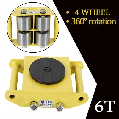 6Ton Heavy Duty Machine Dolly Skate 360 Machinery Roller Mover Cargo Trolley NEW • $68