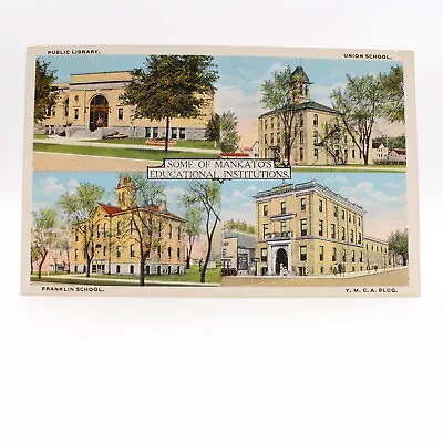 Some Of Mankato's Educational Institutions MN  Minnesota Postcard Posted 1916 • $11.11