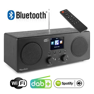 Audizio 102.231 Bari Internet Radio Stereo Speaker DAB WiFi Bluetooth Black • £100.99