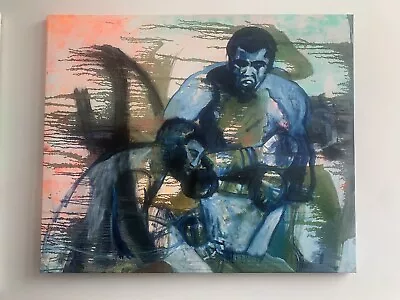 Anne Deon Acrylic And Oil On Canvas Hero’s Outlaws Angels & Rebels Muhammad Ali • $4200