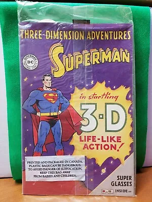 Superman 3D DC 2 Super Glasses Comics Superman Red Superman Blue Unopened  • $19