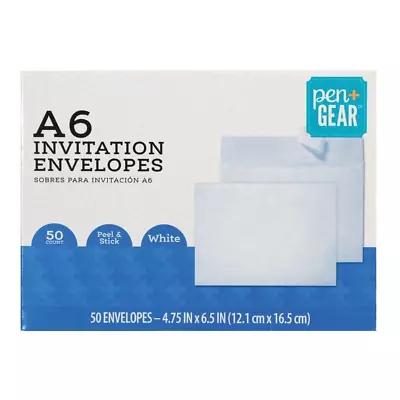 A6 Invitation Envelopes Photos Self-Adhesive Peel And Stick White 50 Per Box • $12.54