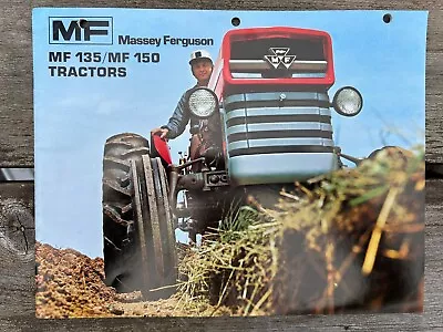 Massey Ferguson MF  135/150 Tractors Sales Advertising Brochure Vintage • $12.99