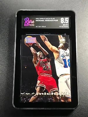 Michael Jordan 1993 Topps Stadium Club #169 1st Day Issue Rare Edition 8.5 Re • $300