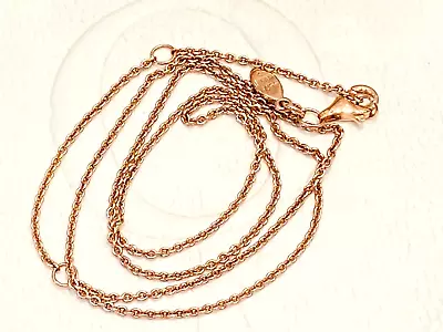 Authentic Pandora Rose Gold Silver Fine Cable Chain Necklace 45cm Adjustable • $59