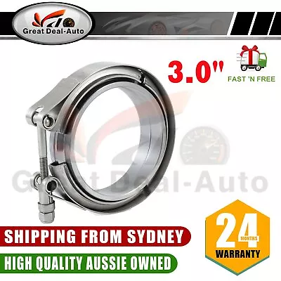 3  Inch 76mm V-Band Vband Clamp Stainless Steel Flange Turbo Exhaust Downpipe AU • $19.80