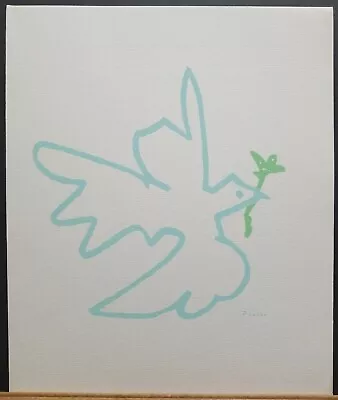 $50 • Buy Pablo Picasso Vintage Plate Signed Serigraph  Dove   16 ×13 
