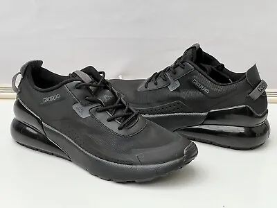 Kappa Mens Black Lace Up Bubble Trainers Shoes UZ Size 10 EUR 45 • £18.69
