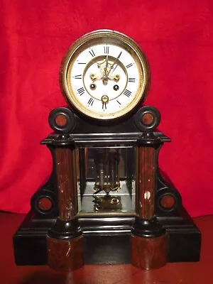 Antique Late 1800's French Marble Mantel Clock • $425