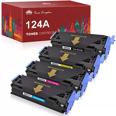 4 Toner Q6000A -3A Set Fits HP 124A Laserjet 1600 2600 2600n 2605dn 2605 Printer • $74.59