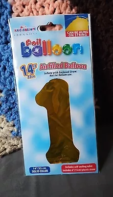 NEW 14  Gold Air Fill Mylar Balloon Birthday  • $8