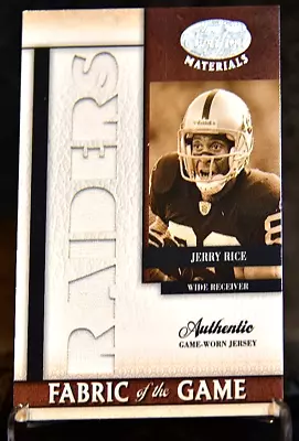 2008 Fabric Of The Game Jerry Rice 15/25 Game Worn Jersey Oakland Raiders • $19.95