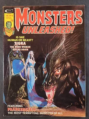 Monsters Unleashed #10 Curtis/marvel Feb 1975 Origin Of Tigra! Frankenstein Fn • $34