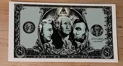 Signed EMEK Presidents Of The United States Dollar Handbill Print Mini Poster • $20