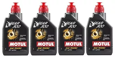 Motul 4 Liter Gear 300 75W90 100% Synthetic Gearbox And Differential Oil 4 X 1L • $76.95