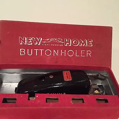 Vintage New Home Button Holer Light Running With Attachment/  Original Package • $31.43