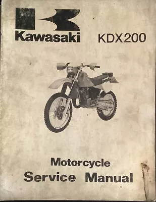 Kawasaki Genuine Workshop Manual KDX200 C3 D2 1987 • $60
