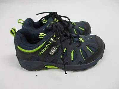 Merrell Hiking Boots Boys Size 10.5 Blue Chameleon Low Lace Outdoors Moab • $19.88