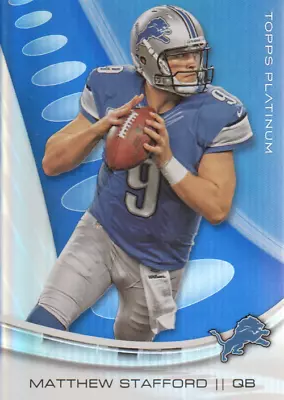 2013 Topps Platinum Sapphire MATTHEW STAFFORD #48 DETROIT LIONS 🏈 • $1.96