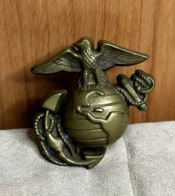 USMC United States Marine Corp Vintage Solid Brass Emblem 1979 Baron Belt Buckle • $29.99