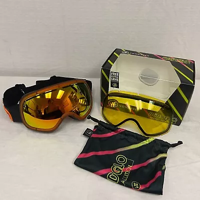 VonZipper Skylab Snow Goggles MindGlo Orange W/ Fire Chrome Lens *DISPLAY* • $87