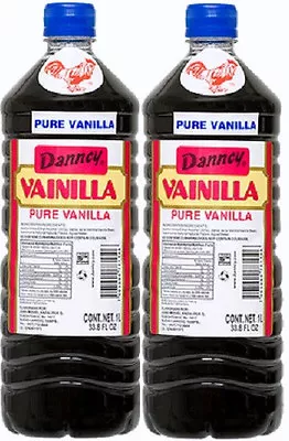 2X Dark Danncy Pure Mexican Vanilla Extract 33oz1L Ea Plastic Bottle From Mexico • $24.95