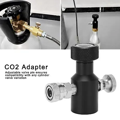 CO2 Refill Adapter CO2 Refill Connector Cylinder Connector With 8mm Female Qu RE • £19.58