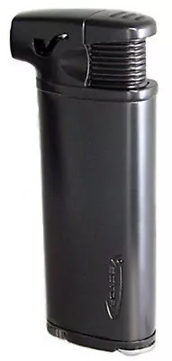 Vector Elio Angled Flame Pipe Lighter W/ Built-in Tamper Gunmetal Satin - 8280 • $32.95
