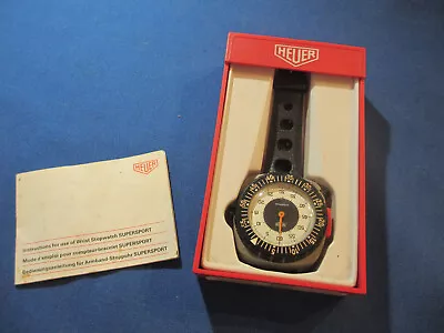 Watchmaker Estate Vintage HEUER SUPERSPORT 775.901M Wrist STOP WATCH NEW In BOX! • $299.99