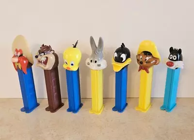 Lot Of 7 WB Looney Tunes 1970s-1990s PEZ Dispensers: Bugs Daffy Tweety More • $9.99