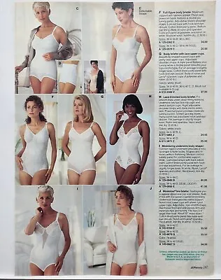 1996 Sexy Older Women Girdle Body Shaper Lingerie Catalog Two Page Print Ad 90's • $12.88