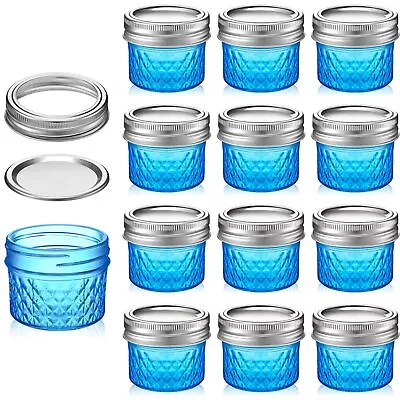12 Pcs Mason Canning Jars 4 Oz Jelly Jars With Regular Lids Mini Honey Jars F... • $43.16