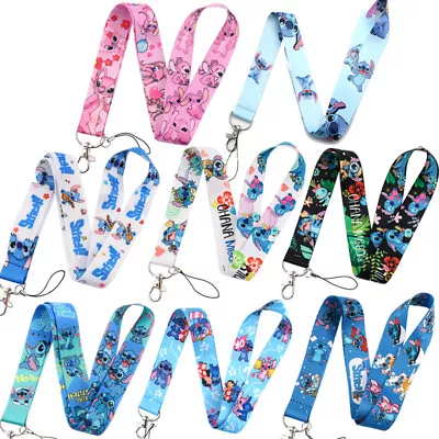 Cartoon Stitch Lanyard ID Card Passport Holder Neck Strap Key Holder Gift • £2.88