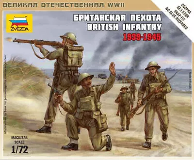 1:72 Zvezda British Infantry 1939-1942 Kit Z6166 Action Figure • £4.17